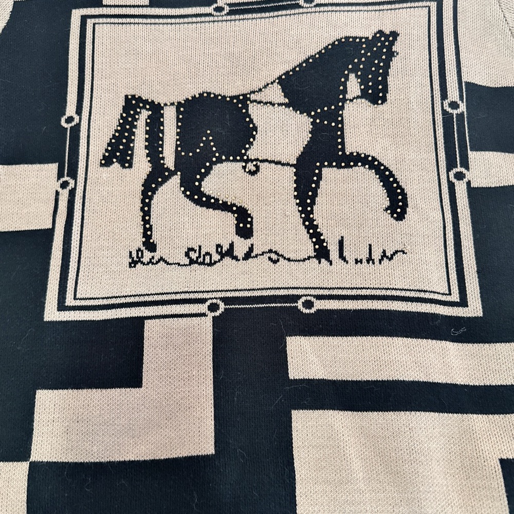 Black and Tan Graphic Sweater - Picture 6 of 6